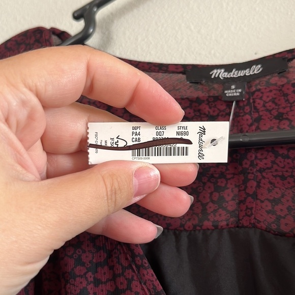 Madewell (Re)sourced Georgette Faux-Wrap Mini Dress - Picture 8 of 9